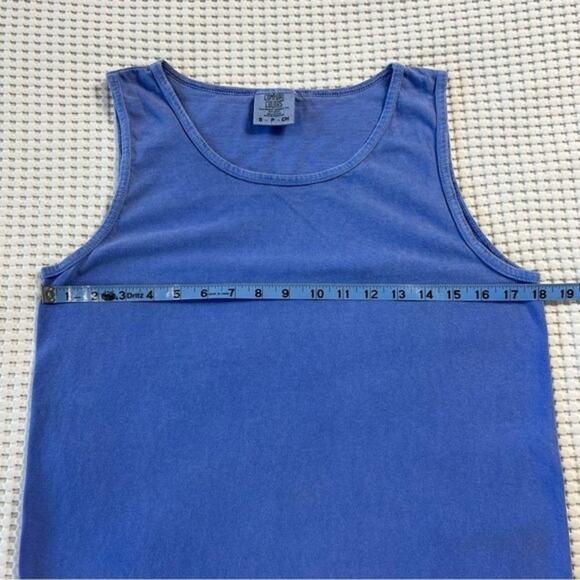 Classic Blue Tank Adult Small Comfort Colors Basic Tee Soft 100% Cotton - Picture 3 of 4